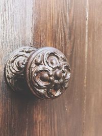 Close-up of old door knocker