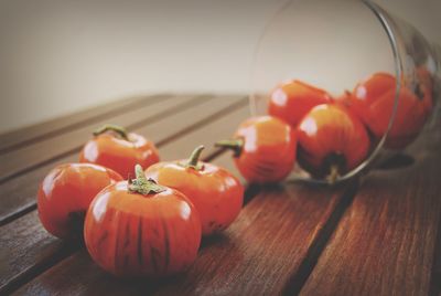 Close-up of tomatoes on table