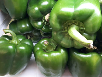 Close-up of bell peppers in market