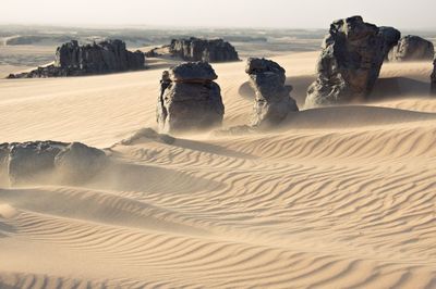 Scenic view of desert against sky