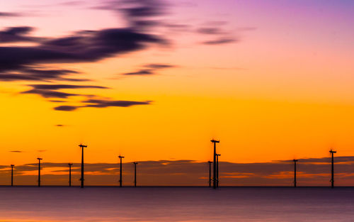 Scenic view of orange sky during sunset