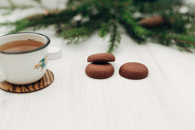 Close-up of coffee on table