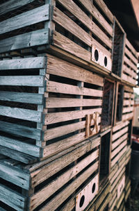 Stack of wicker basket