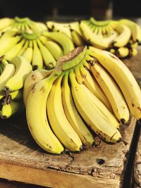 Close-up of yellow bananas