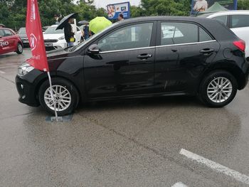 Car parked on road