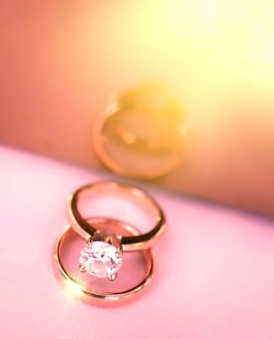 Close-up of wedding rings