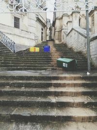 Low angle view of staircase in building