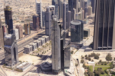 High angle view of city