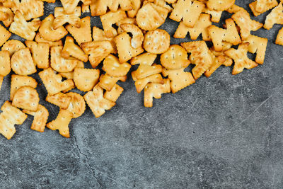 High angle view of bread in container