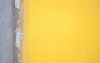 Close-up of yellow wall