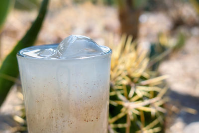 Close-up of drink on table