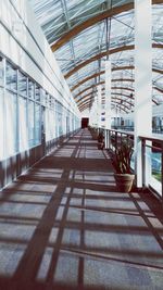 Empty corridor in building