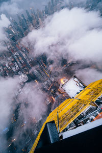 High angle view of cityscape against sky