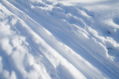 Full frame shot of snow against sky