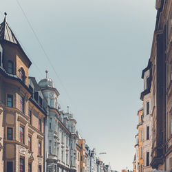 Low angle view of residential buildings against sky