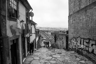 Alley amidst buildings in city