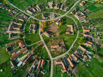 High angle view of cityscape