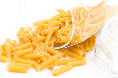 High angle view of pasta in plate