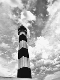 Low angle view of lighthouse against sky