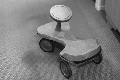 High angle view of shoes on table