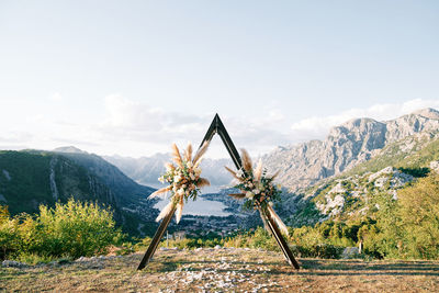 Scenic view of mountains against clear sky