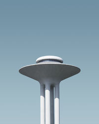 Low angle view of street light against clear sky