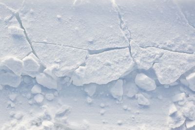 High angle view of snow