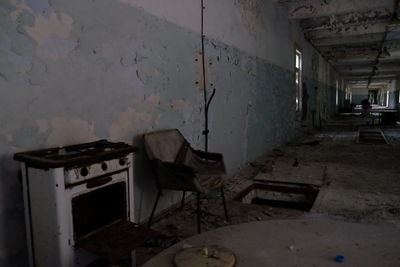 Interior of abandoned house