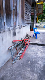 Empty seats in abandoned building