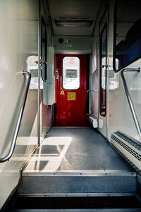 Train at railroad station platform