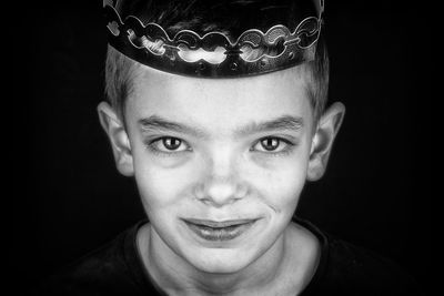Close-up portrait of young boy