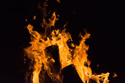 Close-up of bonfire