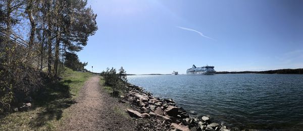 Panoramic view of sea against sky