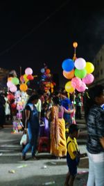 Group of people at night