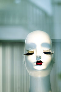 Close-up of mannequin at store