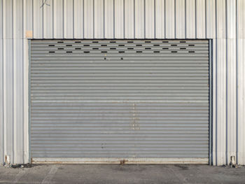 Closed shutter of store