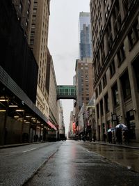 Road amidst buildings in city