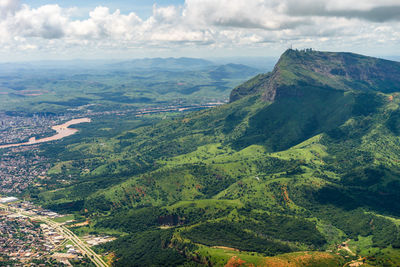 Aerial view of landscape against sky