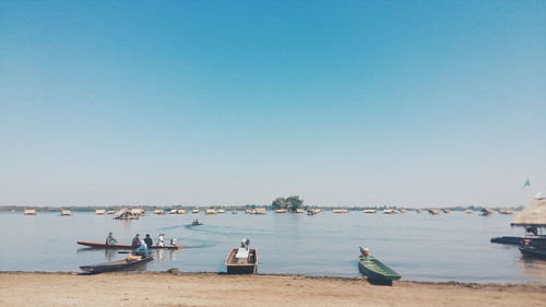 Boats in sea