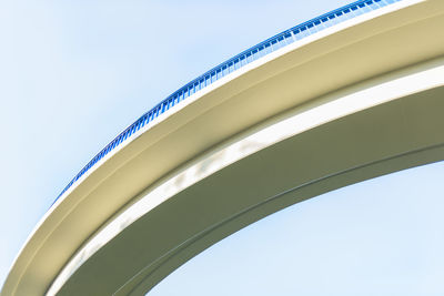 Low angle view of bridge against clear sky