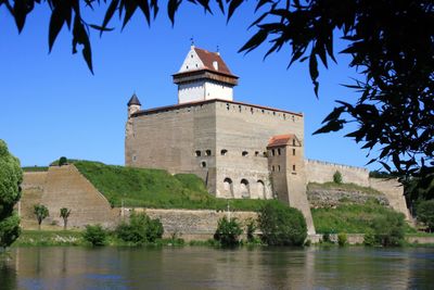 View of fort against clear sky