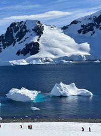 Scenic view of snow covered landscape