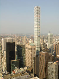 Cityscape against clear sky