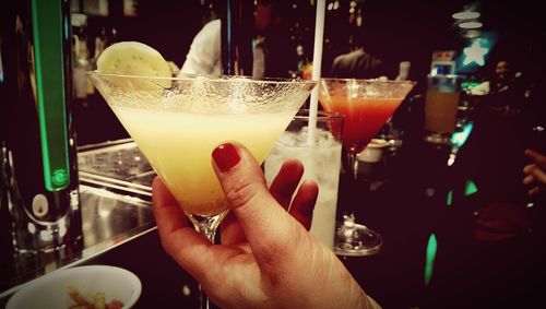 Close-up of beer glass