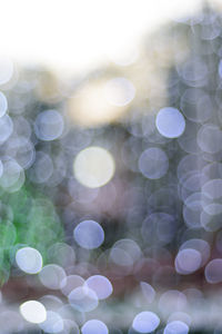 Defocused image of illuminated lights