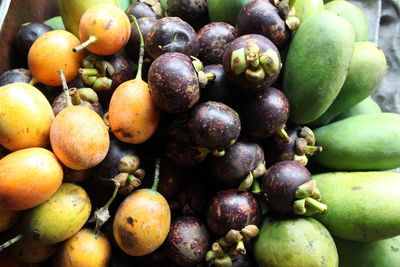 Full frame shot of tropical fruits