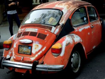 Red vintage car