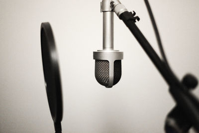 Close-up of microphone