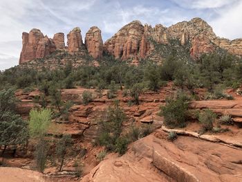 Rock formations on landscape