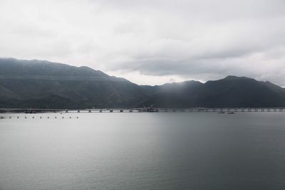 View of sea against cloudy sky